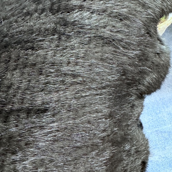 Black Mink Knitted Poncho Cape with Hood NWOT - Picture 5 of 10